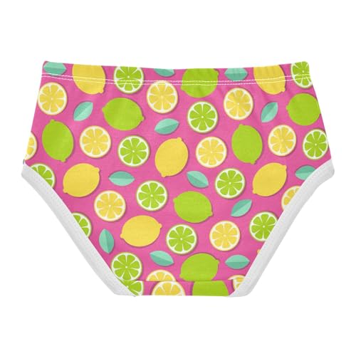 Little Girl Underwear Toddler Panties Kids Undies Lemon Fruits Soft Cotton Briefs 2T-8Y2