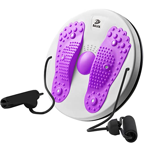 ジアン バランスボード ツイストボード ツイストプレート ゴムひも付き ウエスト ツイスト ダイエット器具 健康器具 トレーニング 体幹 ストレッチ パープルのサムネイル
