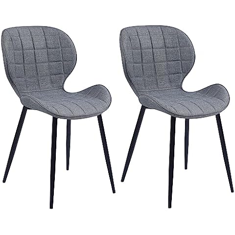 Charles Jacobs Set of 2 Grey Dining Chairs Cover