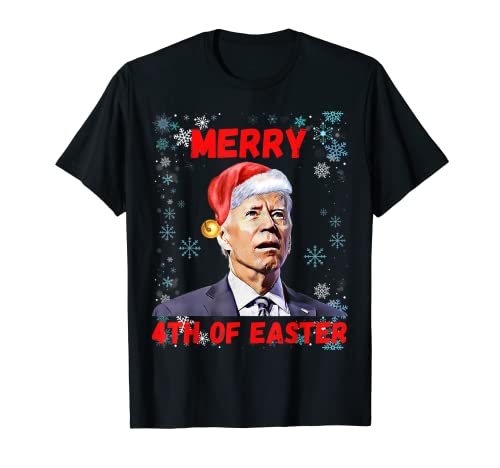 Feliz 4 de Pascua Divertido Navidad Joe Biden Confundido Navidad Camiseta