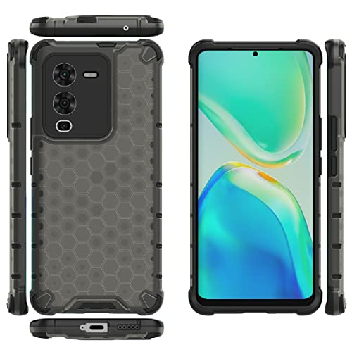 Image of Glasgow Back Case Cover Compatible with [ Vivo V25 Pro 5G ] (Stylish Design) - Black