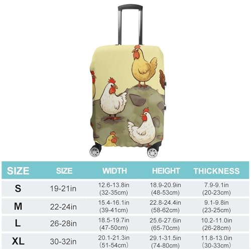 A Brood of Chickens Travel Luggage Cover Anti-scratch Suitcase Cover Elastic Suitcase Protective Cover Fits 19-32 Inch Luggage XL2