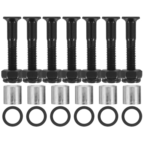 Yardwe 1set Skateboard Spacer Bridge Nuts Sockets and Washers for Enhanced Stability and Balance Skateboard Repairing Tool for
