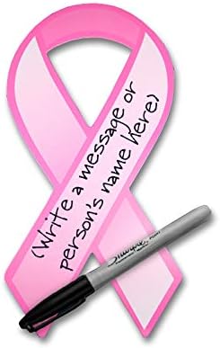 Fundraising for a Cause Large Pink Ribbon - Donation Paper Ribbons - Breast Cancer Awareness Accessories - Temporary Decals & Decorations - Cutouts to Support and Care for Women (1 Pack - 50 Ribbons)