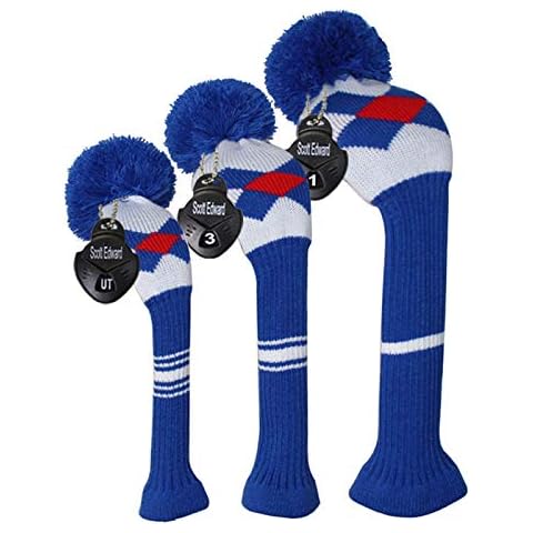 Scott Edward Knitted Golf Head Covers Set Cover