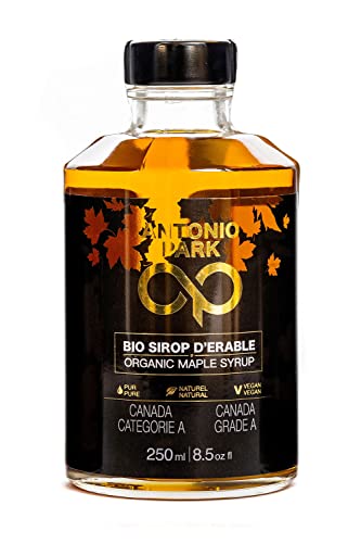 Antonio Park Maple Syrup (Golden Delicate, 8.5 Oz Fl) -- Natural, Canadian Made, Grade A, 100% Pure, Organic, Non Gmo, Vegan, Kosher, Gluten Free & Paleo Friendly,8.5 Ounce Fl #TOP22
