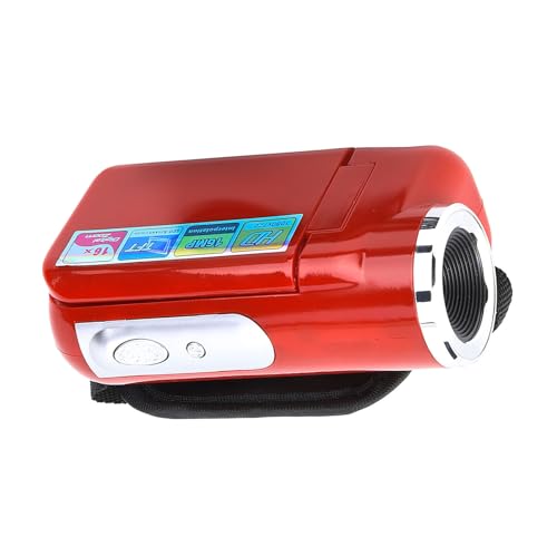 Akozon Kids Digital DV Camera Clear Resolution Video Photo Recorder Memory Card Slot Portable Children Recording Toy Vacation Event Gift Boys Girls Delivered Without Included Batteries (Red) - Image 8