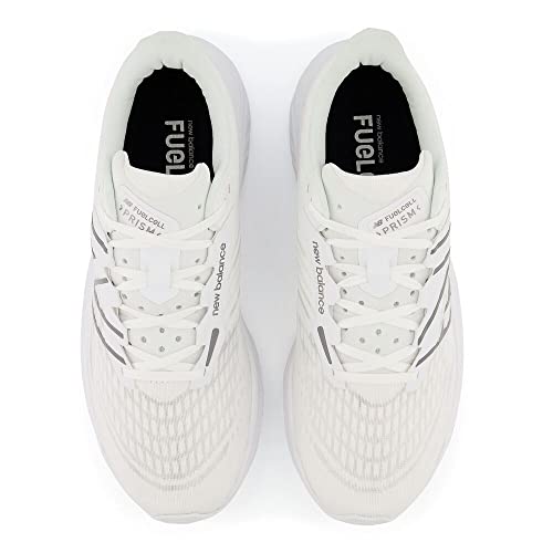 New Balance Men's Fuelcell Prism V2 Running Shoe, White/Dark Silver Metallic/Black Metallic, 11 Wide #TOP5
