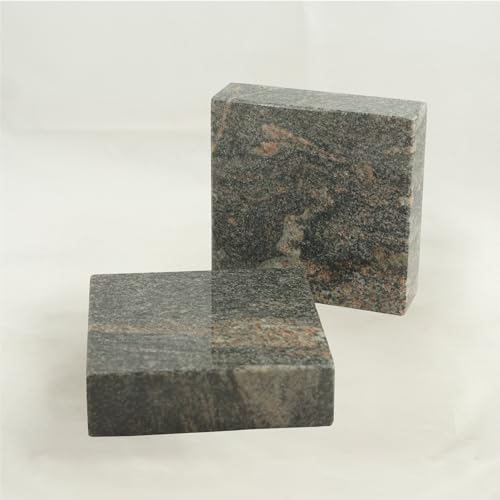 designgrab "Lampes et de Vase Socle Carré 20 x 20 x 6 cm en Granit Himalaya