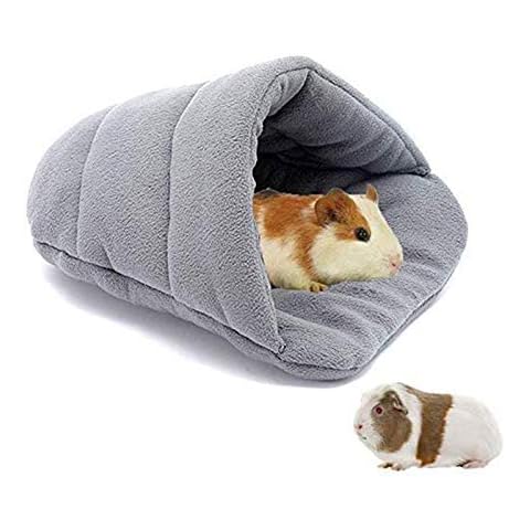 Yicare Meerschweinchen Haus Meerschweinchen Zubehoer Kleine Tier Plüsch Höhle Kuschelbett zum Kuscheln Schlafsack Cover