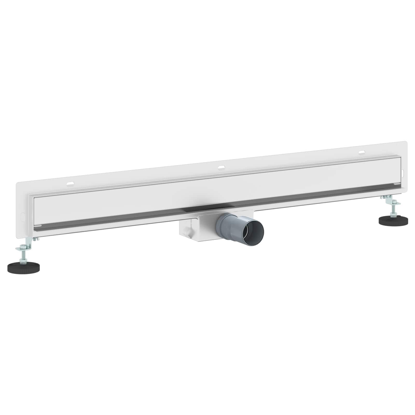 Drain de douche mural argenté 80 cm en acier inox 304 pour salle de bain