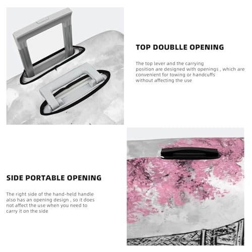 Retro Paris Eiffel Tower Luggage Suitcase Covers Elastic Washable Luggage Protector Travel Suitcase Protective Cover For Kid And Adult, Xl (Fit 29-32 Inch Luggage)4