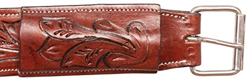 image for Acerugs Brown Western Back Cinch Premium Leather Tooled Horse Saddle T