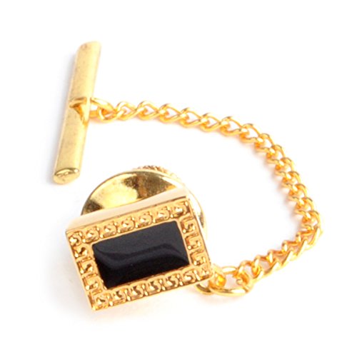 BG(0002698761) Rectangle Dark Screen Silver & Gold Tone Tie Tacks