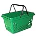 GERSO - 5 Cestini della spesa in plastica con 2 staffe, polipropilene da 40 litri, vari colori verde