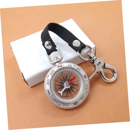Brújula de bolsillo vintage POPETPOP con cuerda, alta precisión miniatura 4