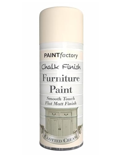 Classic Signature - 12 x Chalk Finish Clotted Cream Spray Paint 400ml - Aerosol Furniture Spray Paint Smooth Touch Matt FinishHome and Office