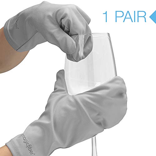 MagicFiber Microfiber Cleaning Gloves Mitts (1 Pair) Easily Clean, Polish, Dust - Crystal