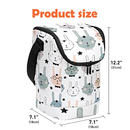 Bolsa de almuerzo con patrón de animales que mantiene la comida fresca 5