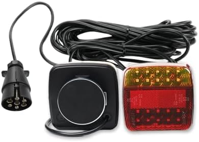 Tixxiu LED Rückleuchten Anhänger Magnetisch, 7-Pin 12V 7,3m Kabel IP65, Fahr-/Blink-/Bremslicht, Hohe Regensichtbarkeit, für Anhänger, LKW, Wohnmobile
