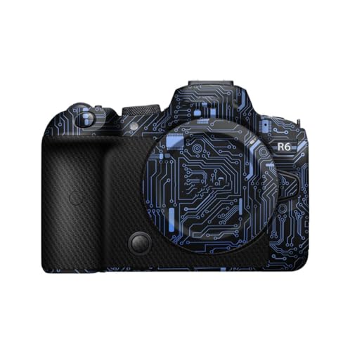 Anti-Scratch Anti-Wear Camera Skin Cover Protector Film for Canon EOS R6 Camera Body Protective Decoration Sticker - Circuit Board Blue