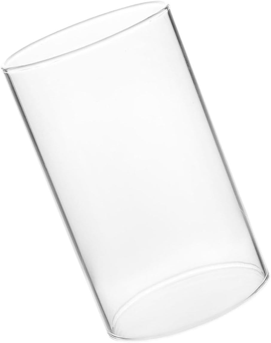 Glass Chimney Tube Candle Shade Windproof High Borosilicate