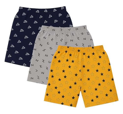 Image of ICEDIVE Boys Cotton Printed Shorts, Pack of 3
