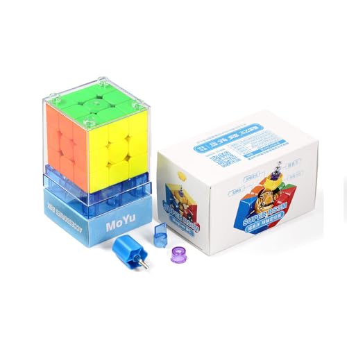 Speed Cube, MOYU Super rs3m 2022 3x3 Cube de Vitesse Maglev Ball Core Version 3x3 Cube Magique Professionnel sans Autocollant Lisse Puzzle Cube pour...