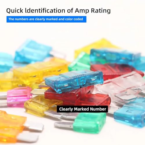 Xjlsgxusg CAR-FUSE 100Pcs Mini Fuse Kit - Car Fuses Assortment Kit(3Amp 5A 7.5A 10A 15A 20A 25A 30A 35A 40A) For Car/Marine/Truck/Rv/Motorcycle Replacement - Automotive Mini Blade Fuses + Fuses Puller Tool thumb #6