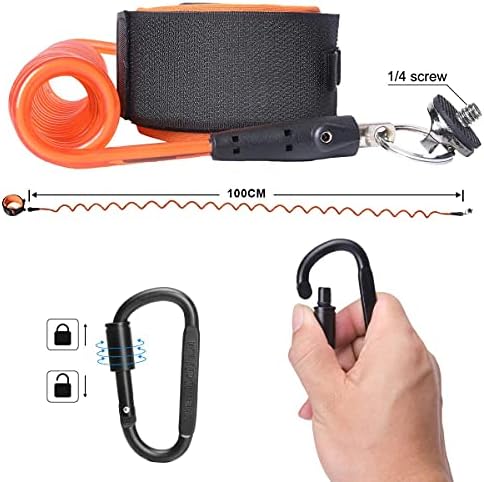 Action Camera Non-Slip Handler Floating Hand Grip Holder Mount w/Steel-cored Safety Strap for GoPro Insta360 Akaso Underwater Camcorder Scuba Diving Snorkeling Surfing Rafting Kayaking Selfie Stick