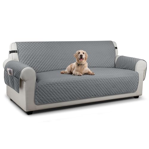 Image of TAOCOCO Sofa Covers 3 Seater,Settee Covers,Sofa Slipcovers,Pet Couch Covers,Non Slip Sofa Covers,Washable Sofa Protectors for Dogs(Dark Grey)