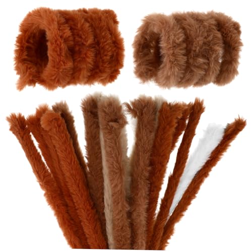 SKISUNO 10 Pièces Lot de Fils Chenille Colorés Souples et Pliables pour Bricolage Tiges Fluffy Flexibles pour Décorations Activités Manuelles et Projets Créatifs