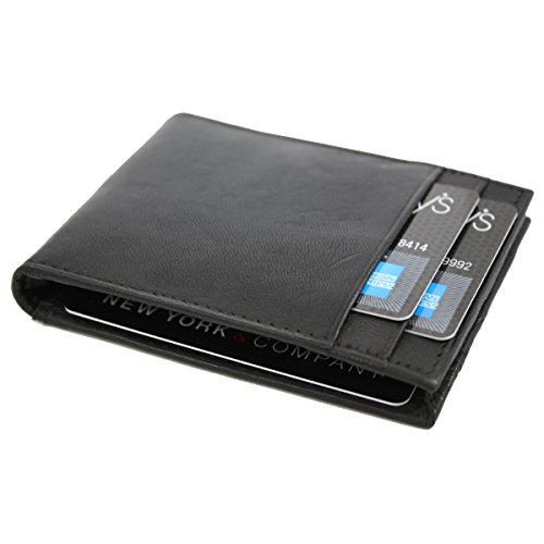 Men's Lambskin Leather Spring Money Clip Compact Bifold Front Pocket Wallet2