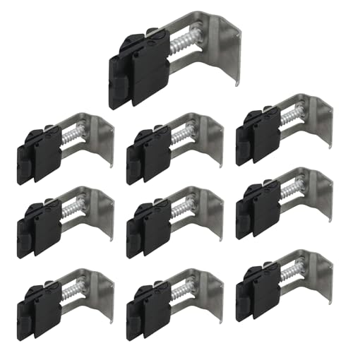 10 clips de montaje para fregadero, clips de fijación para fregadero, clips de arco ajustables, para fregaderos de acero inoxidable, pinzas de montaje de instalación, hardware de reparación para