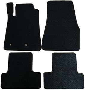 Floor Mats Compatible With 2005-2009 FORD MUSTANG, Nylon BlackFront Rear Carpet by IKON MOTORSPORTS, 2006 2007 2008