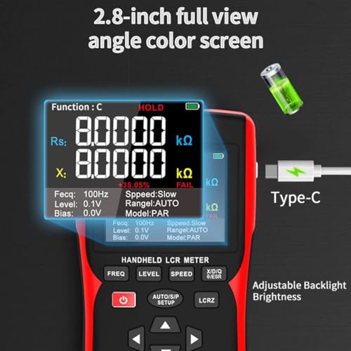 Pont LCR ZOYI ZT-DQ02 de précision 0.3% avec mesure ESR et fréquences 100Hz-100kHz