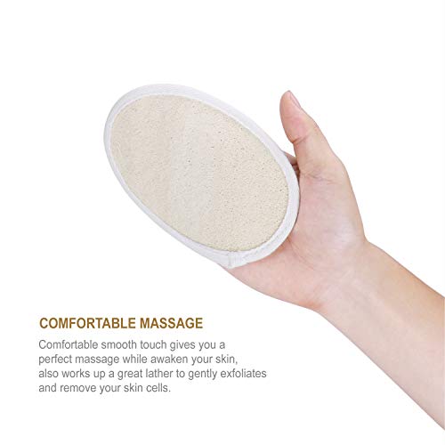 Lsiwmsk 3 Pack Long Bath Loofahs Stretchable Braided Mesh Exfoliating Loofah Back Scrubber Ball Body Bath Shower Sponge 3 Colors (3 X Bath Sponge + 2 X Loofah Pad) #TOP6