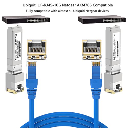 Opstran 10Gbase-T Sfp+ To Rj45 Copper Transceiver Module Compatible For Ubiquiti Unifi Ufiber Uf-Rj45-10G-80 Netgear Axm766 10G Sfp+ 80M Cat6A/7 #TOP3