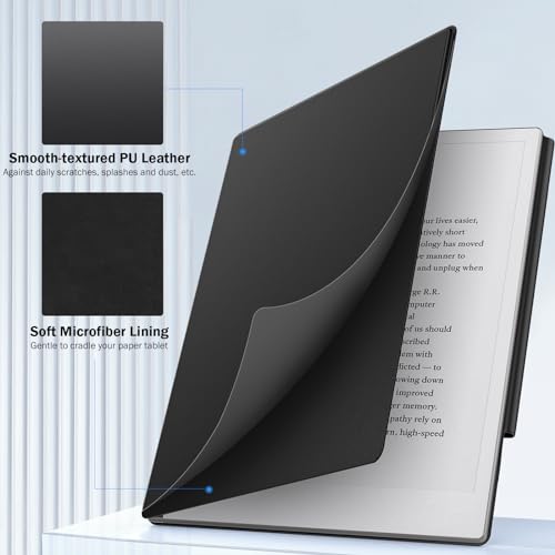 Image of MoKo Case for Remarkable 2 Tablet 2020, Ultra-Slim Lighweight Magnetic Case with Wide Clasp, Smart Tablet Folio Cover for Remarkable Tablet 2 10.3 inch 2020 Release, Black