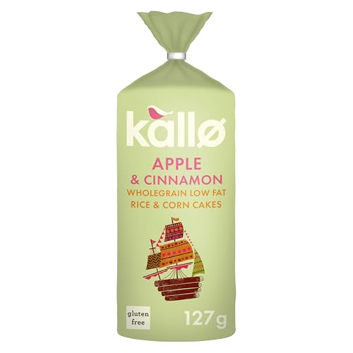 Kallo Apple & Cinnamon Wholegrain Rice & Corn Cakes, 127 g