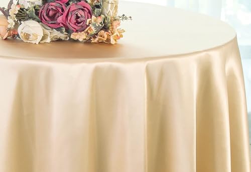 Linge de table en modal satiné blanc 152 cm pour décoration de table ronde