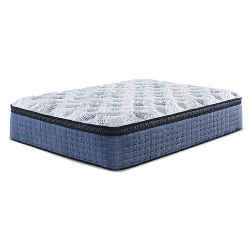 Signature Design by Ashley Mt Dana 16 Inch Eurotop Plush Mattress, CertiPUR-US Certified Foam, Queen
