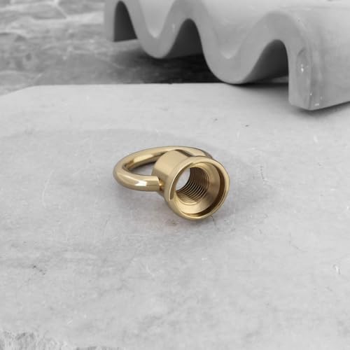 SG Store 4 Stück Kupfer M10 x 1.0 Ringmutter 29 x 35 mm, geeignet für Kristalllampen, Kerzenhalter, LED-Lampen, traditionelle Kronleuchter, maximale Belastung 15 kg