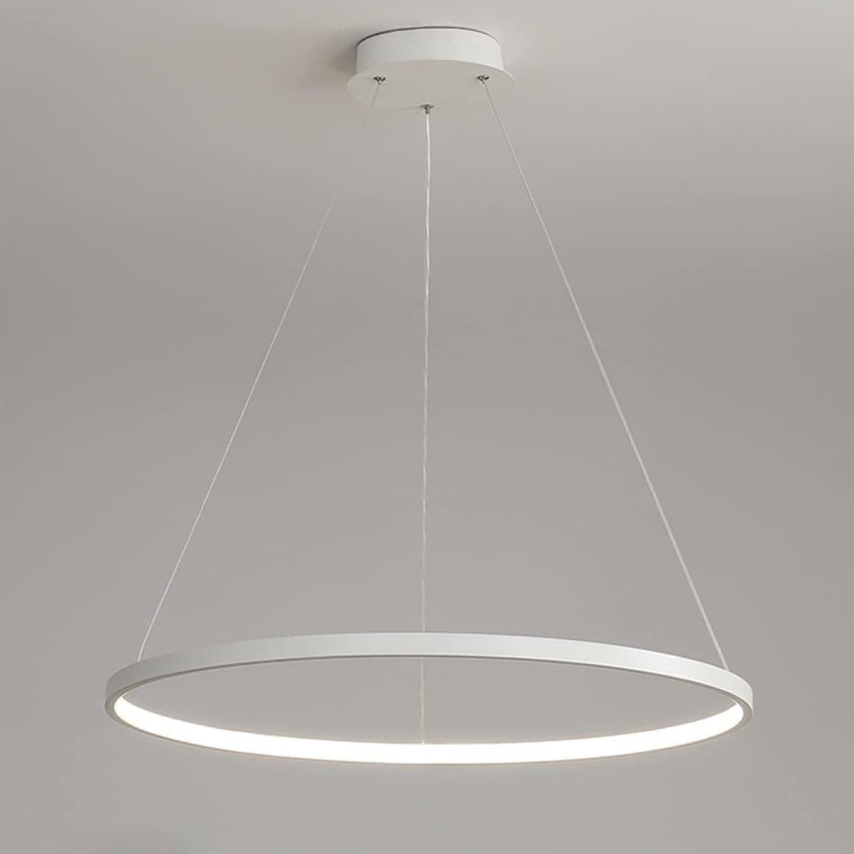 Lampe suspendue ronde LED variable avec télécommande pour salon LWX - 8