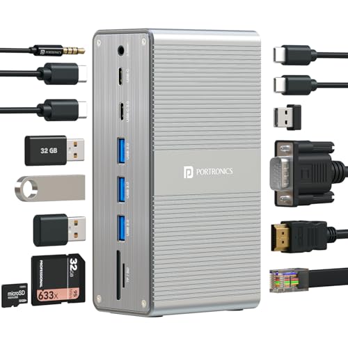 Best USB-C Hubs in India: 2026 Buying Guide 30 Portronics Mport Vault 13-in-1 USB-C Metal Docking Station, 100W ...
