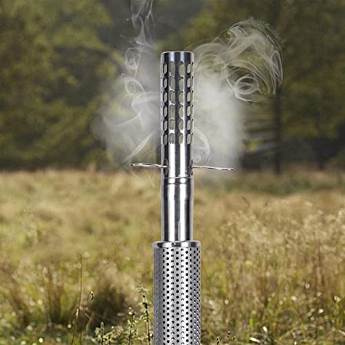 Yzryxhwl Stainless Steel Tent Stove Chimney Pipe Kit Single Wall, Chimney Spark Arrestor, Fireplace Chimney Rain Caps,2.36 Inch/6Cm Diameter Chimney Pipes,Camping Stove Accessories (Size : B) #TOP6