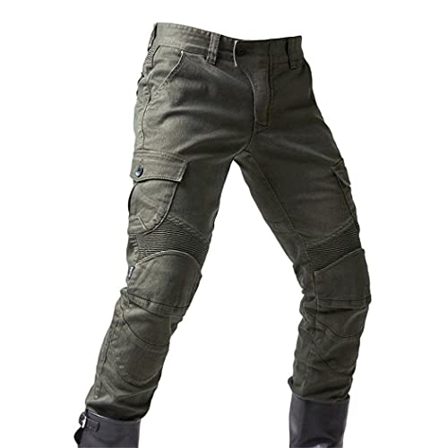 Pantalon de moto pour homme idéal pour vos road trips toutes saisons en couleur vert armée M