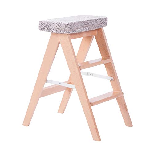 Taburete de escalada interior DASHADAO plegable de madera maciza 2