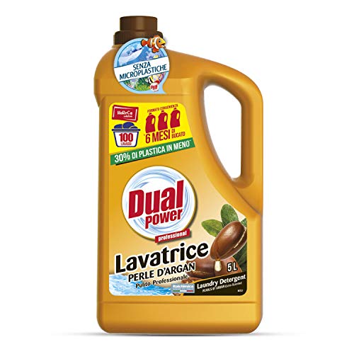Dual Power Professional - Limpiador Liguido para la colada de la lavadora, Argán, 5 l