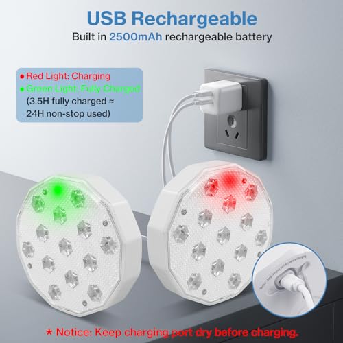 Cadrim Pool Lights, Rechargeable Submersible LED Lights with Remote Underwater Lights IP68 Waterproof 16 Colors Changing Lights Floating Lights for Pool, Fishbowl, Bath, Party, Fountains, Vase 1 Pack